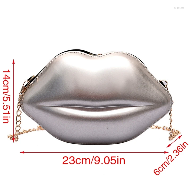 2025 NEW Drawstring Plastic Crossbody Bag Lip Zippered Shoulder Purse Handbag For Women zhanyishengli