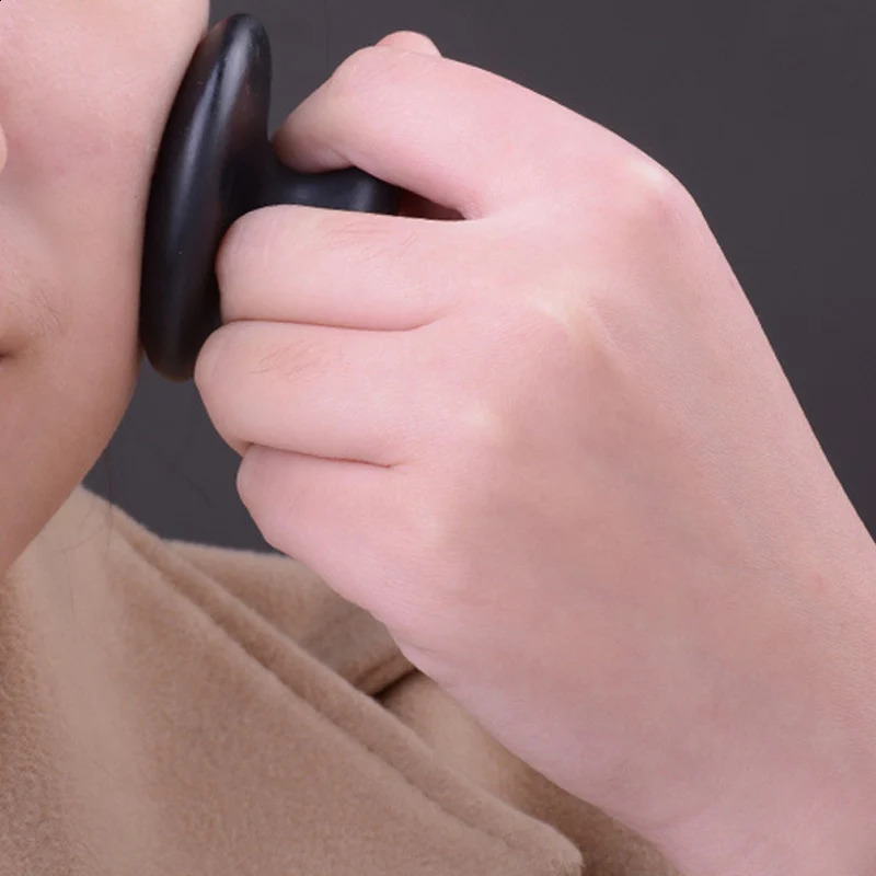 Smooth Mushroom Shape Face Massage Stone Lava Basalt for Spa Therapy Body 240911