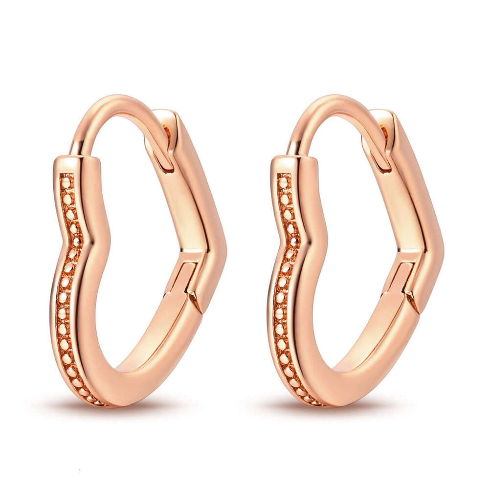 Simple heart-shaped design Earring With gold plated fit 925 Sterling silver earrings for women Gifts Wholesale