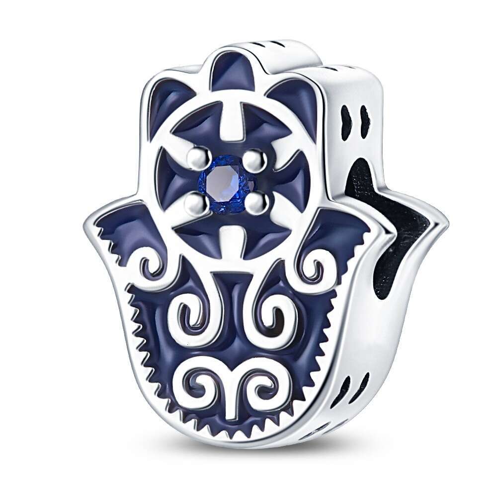 New 925 Sterling Silver Charm Fatima's Hand Beads Fit Charms Silver 925 Original Bracelet DIY Jewelry Making For women Gifts