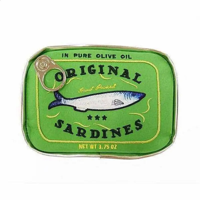Cute Travel Cosmetic Bag Bath Wash Bag Creative Fashion Handbags Makeup Pouch Case Beauty Bag Canned Sardines Style Makeup Bag 240913