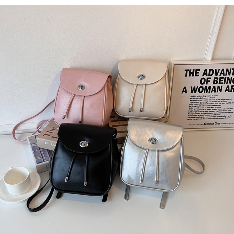 Designer Designer Bookbag School Bags Leather Square TLXT Women Fashion Backpacks Korean Trend All-match Shoulder Backpack Travel Bag