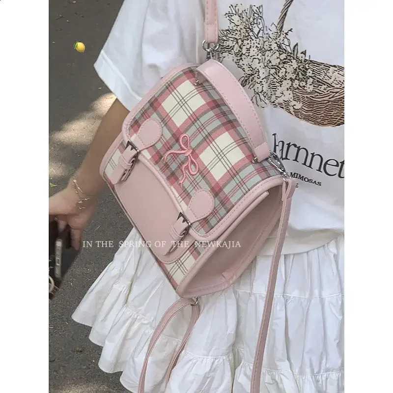 Korean niche preparatory style womens backpack autumn leisure student school backpack hiking Knapsack Mochila 240912