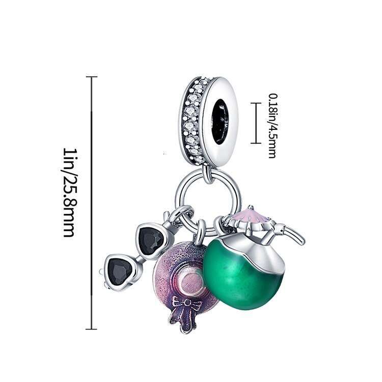 New 925 Sterling Silver Charm Fruit Dim sum charms Fit Charms Silver 925 Original Bracelet DIY Jewelry Making For women Gifts