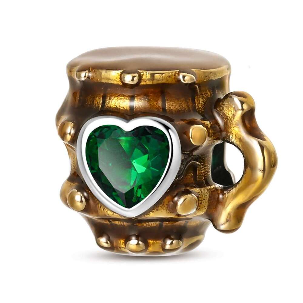 New 925 Sterling Silver Charm Romantic red wine glass pendant Fit Charms Silver 925 Original Bracelet DIY Jewelry Making For women Gifts