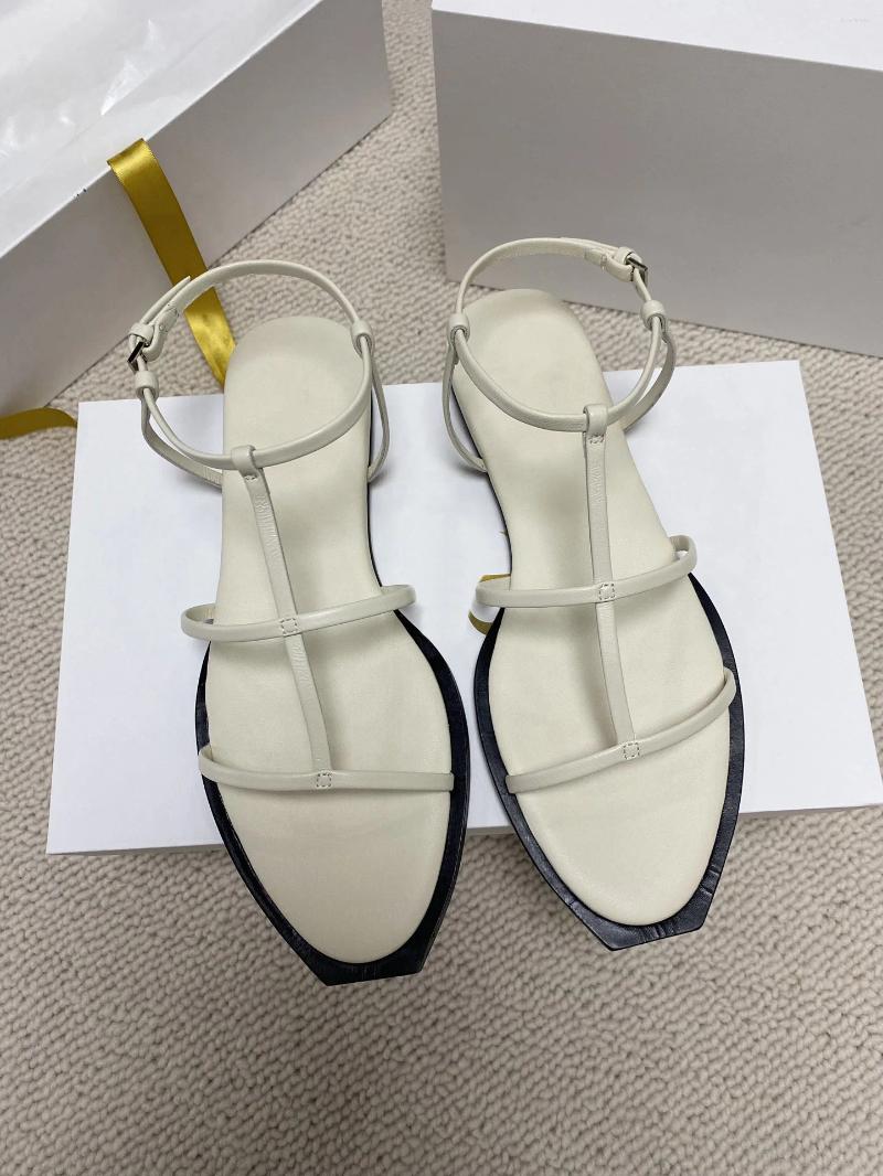 Sandals Low Heel T-strap Design Fashionable Versatile 2024