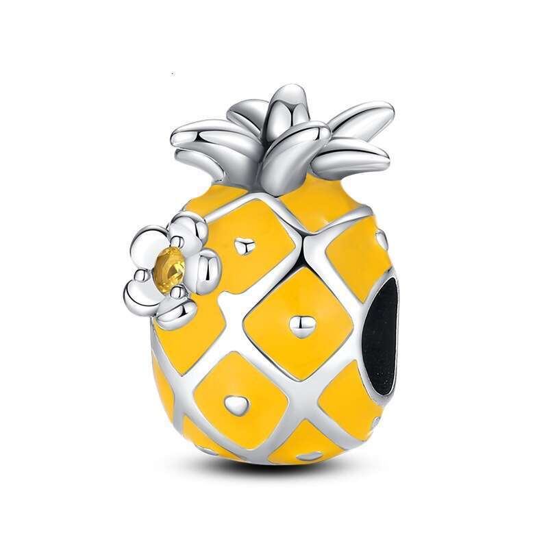 New 925 Sterling Silver Charm Fruit Cherry Pineapple Grape Avocado Pendant Fit Charms Silver 925 Original Bracelet DIY Jewelry Making For women Gifts
