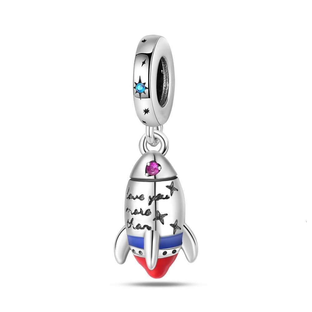 New 925 Sterling Silver Charm Space Travel Star Trajectory Tag beads Fit Charms Silver 925 Original Bracelet DIY Jewelry Making For women Gifts