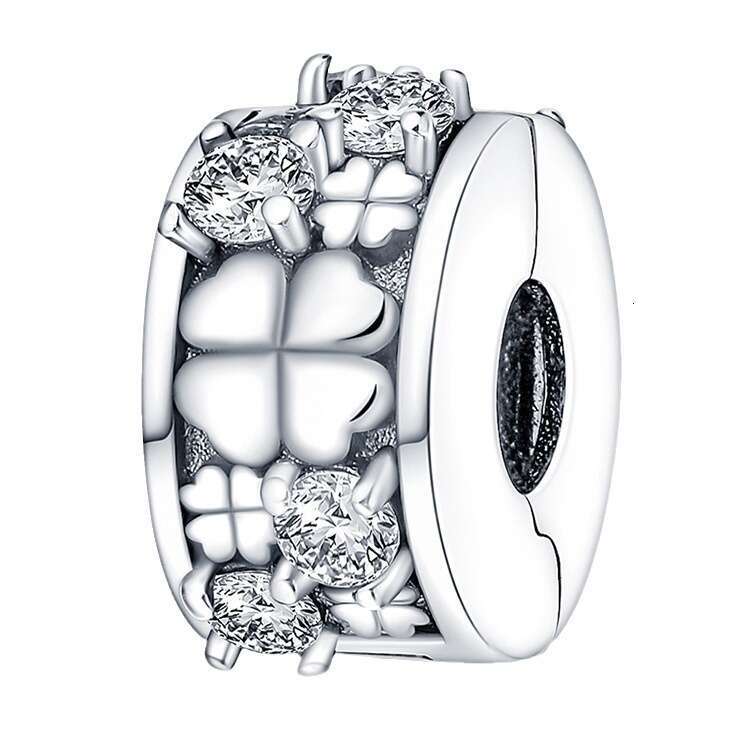 New 925 Sterling Silver Charm Four leaf clover buckle CLip beads Fit Charms Silver 925 Original Bracelet DIY Jewelry Making For women Gifts