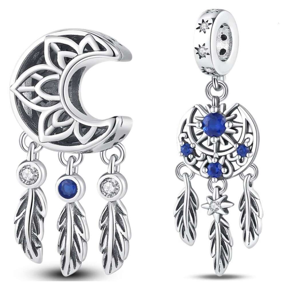 New 925 Sterling Silver Charm Dream catcher flower pendant Fit Charms Silver 925 Original Bracelet DIY Jewelry Making For women Gifts