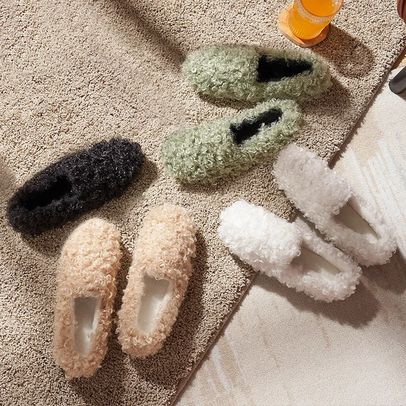 Casual womens shoes bow knot womens shoes slider round toe autumn Loafers fur butterfly winter dress slider autumn Moccasin 240914