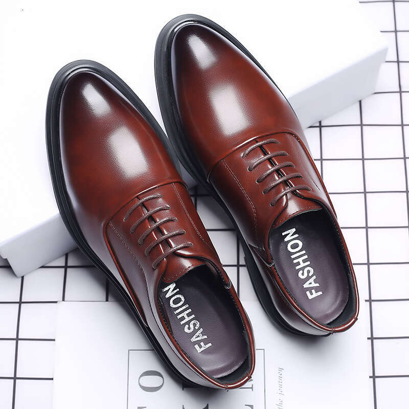 Leather Shoes Men's Breathable Black Soft Bottom Man Business Formal Wear Casual Wedding atos Hombre