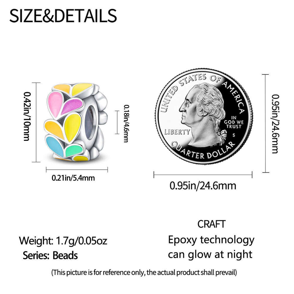 New 925 Sterling Silver Charm Colorful Hearts bead Fit Charms Silver 925 Original Bracelet DIY Jewelry Making For women Gifts