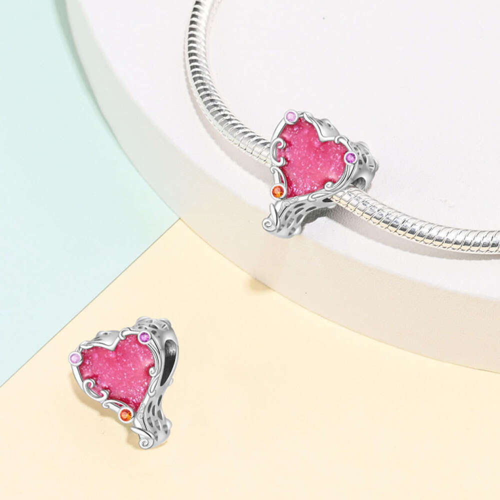 New 925 Sterling Silver Charm pink Star Beads Fit Charms Silver 925 Original Bracelet DIY Jewelry Making For women Gifts