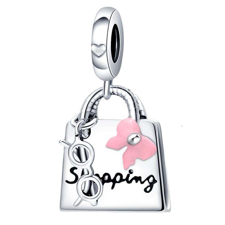 S925 New 925 Sterling Silver Charm Fashion handbag pendant Fit Charms Silver 925 Original Bracelet DIY Jewelry Making For women Gifts