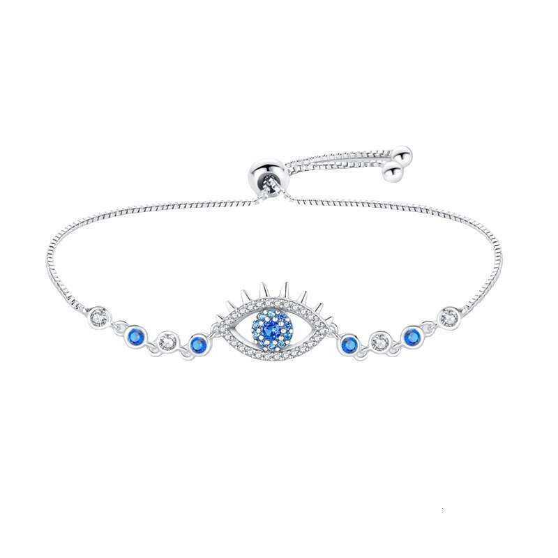 New 925 Sterling Silver Earphone Music Symbol Blue Travel Magic Eye Bracelet Fit Charms Silver 925 Original Bracelet DIY Jewelry Making For women Gift