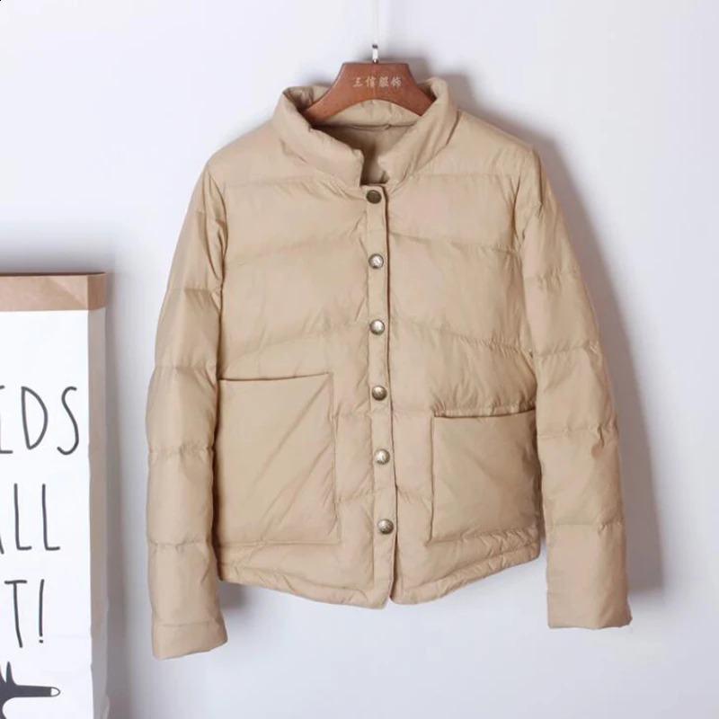 SEDUTMO Winter Ultra Light Duck Down Jacket Womens Short Size Jacket Ultra Thin Autumn Inflatable Jacket Pocket Parkas ED862 240913