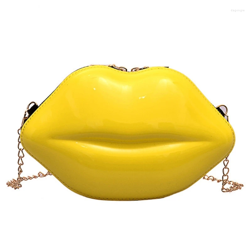 2025 NEW Drawstring Plastic Crossbody Bag Lip Zippered Shoulder Purse Handbag For Women zhanyishengli