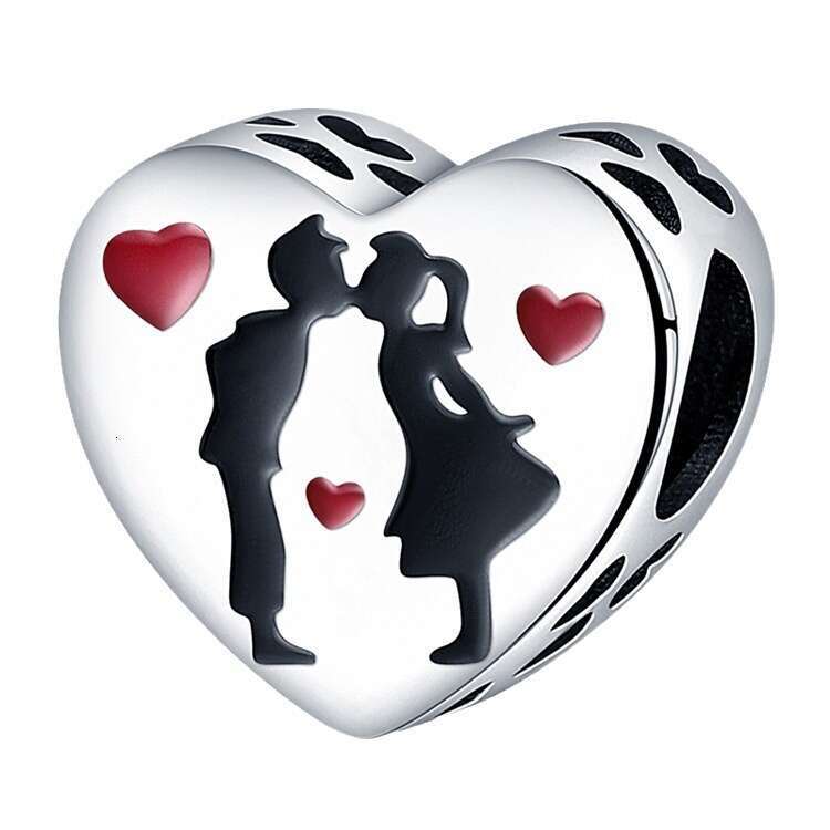 New 925 Sterling Silver Charm Loving couple love beads Fit Charms Silver 925 Original Bracelet DIY Jewelry Making For women Gifts