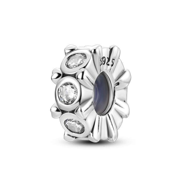 New 925 Sterling Silver Charm Pave diamond beads Fit Charms Silver 925 Original Bracelet DIY Jewelry Making For women Gifts