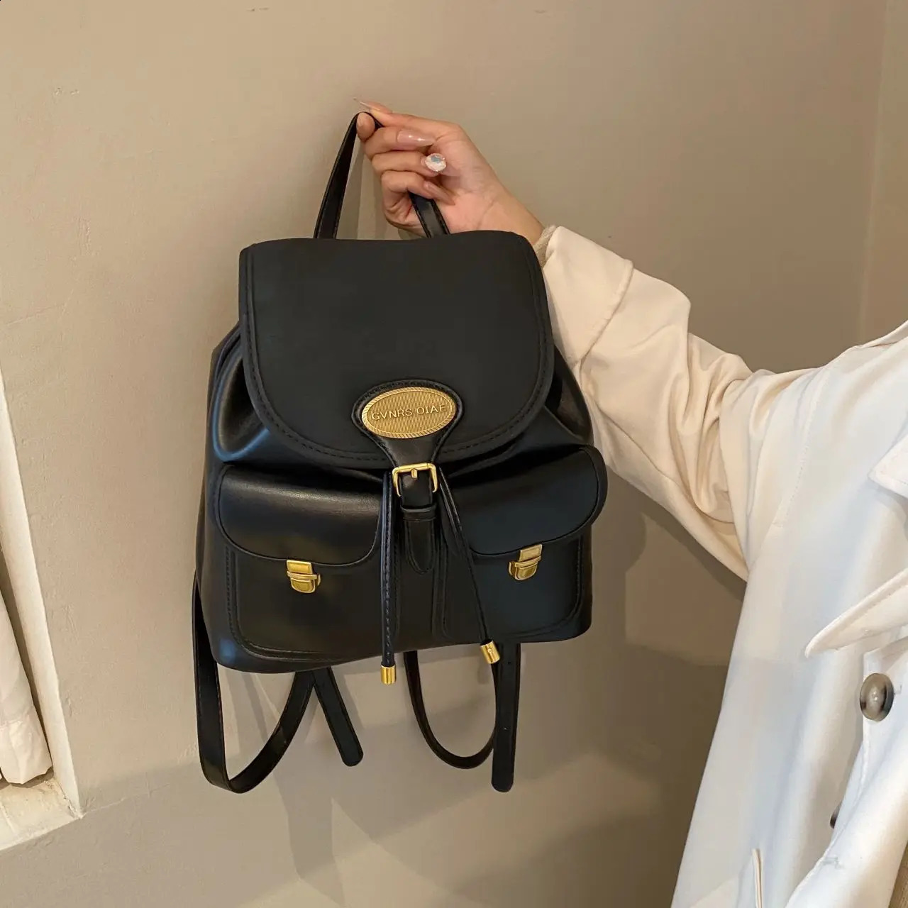 high-quality retro preparatory Korean fashion womens backpack large capacity backpack free delivery 240912