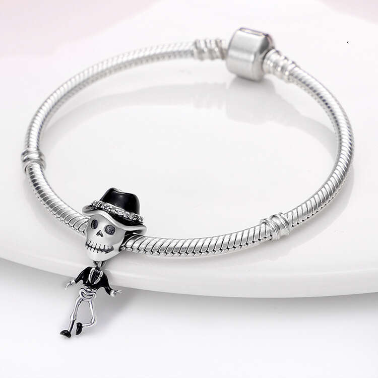 New 925 Sterling Silver Charm Skeleton Man Bracelet pendant Fit Charms Silver 925 Original Bracelet DIY Jewelry Making For women Gifts