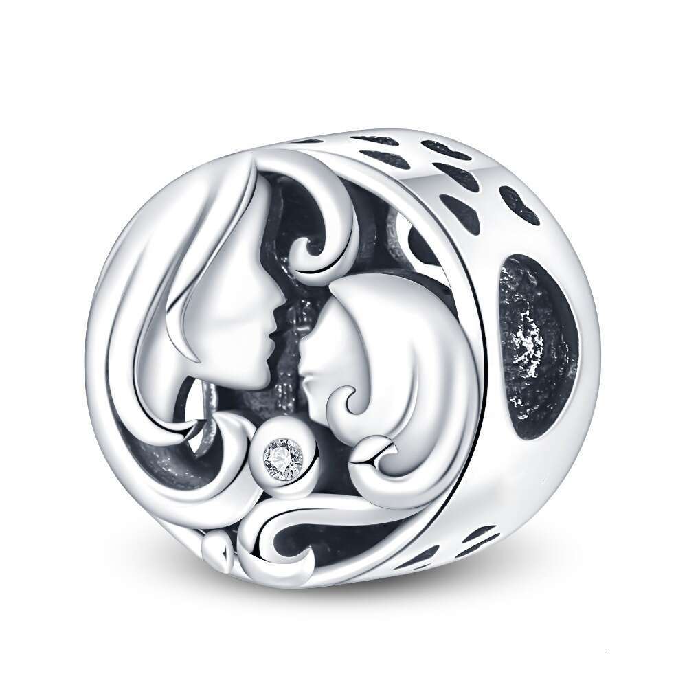 New 925 Sterling Silver Charm Mother's Day Happy Family Beads Fit Charms Silver 925 Original Bracelet DIY Jewelry Making For women Gifts
