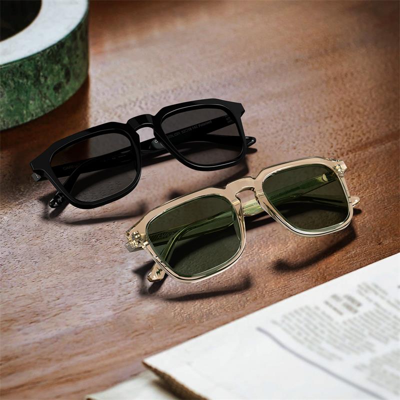CARFIA Acetate Polarized Mens Sunglasses UV Protection Retro Fashion Cool Glasses for Driving Golf Fishing