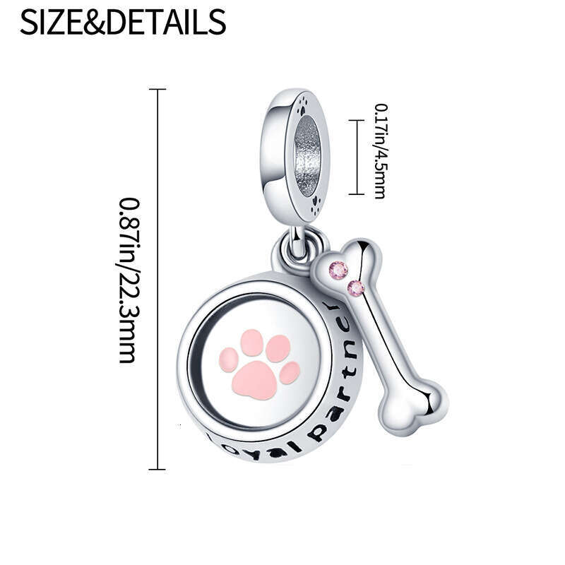 New 925 Sterling Silver Charm Bone and basin ornaments Pendant Fit Charms Silver 925 Original Bracelet DIY Jewelry Making For women Gifts