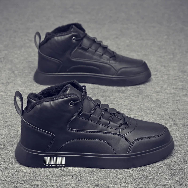 Waterproof wool lined mens warm casual shoes winter kitchen work shoes top chef boots motorcycle equipment parts 240914