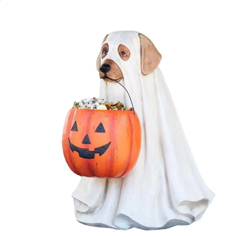 Halloween Dog Elf Candy Bowl Ornament Pumpkin Festival Party Decoration Gift Home Storage Supplies Halloween Decors Accessories 240910CJ