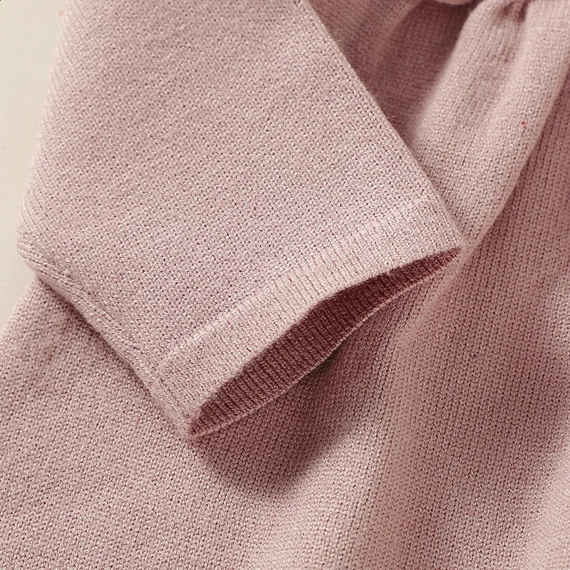 Baby Sweater Dress Knitted Girl Long Sleeve Autumn Childrens Clothing Fashion Cute Flower Warm 618M 240909