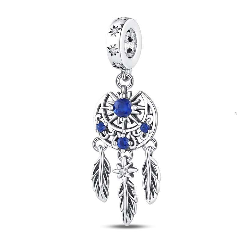 New 925 Sterling Silver Charm Dream catcher flower pendant Fit Charms Silver 925 Original Bracelet DIY Jewelry Making For women Gifts
