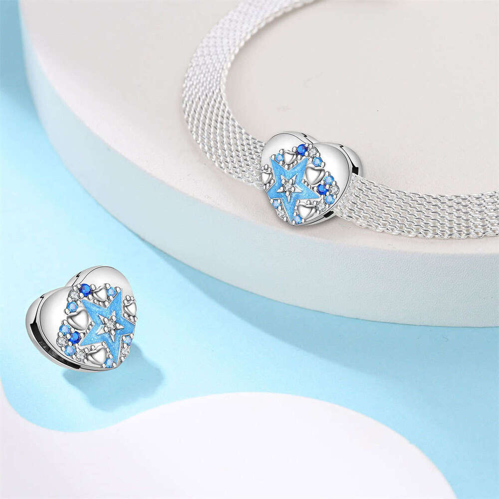 New 925 Sterling Silver Charm Red Heart Pink Shell Violet Butterfly beads Fit Charms Silver 925 Original Bracelet DIY Jewelry Making For women Gifts