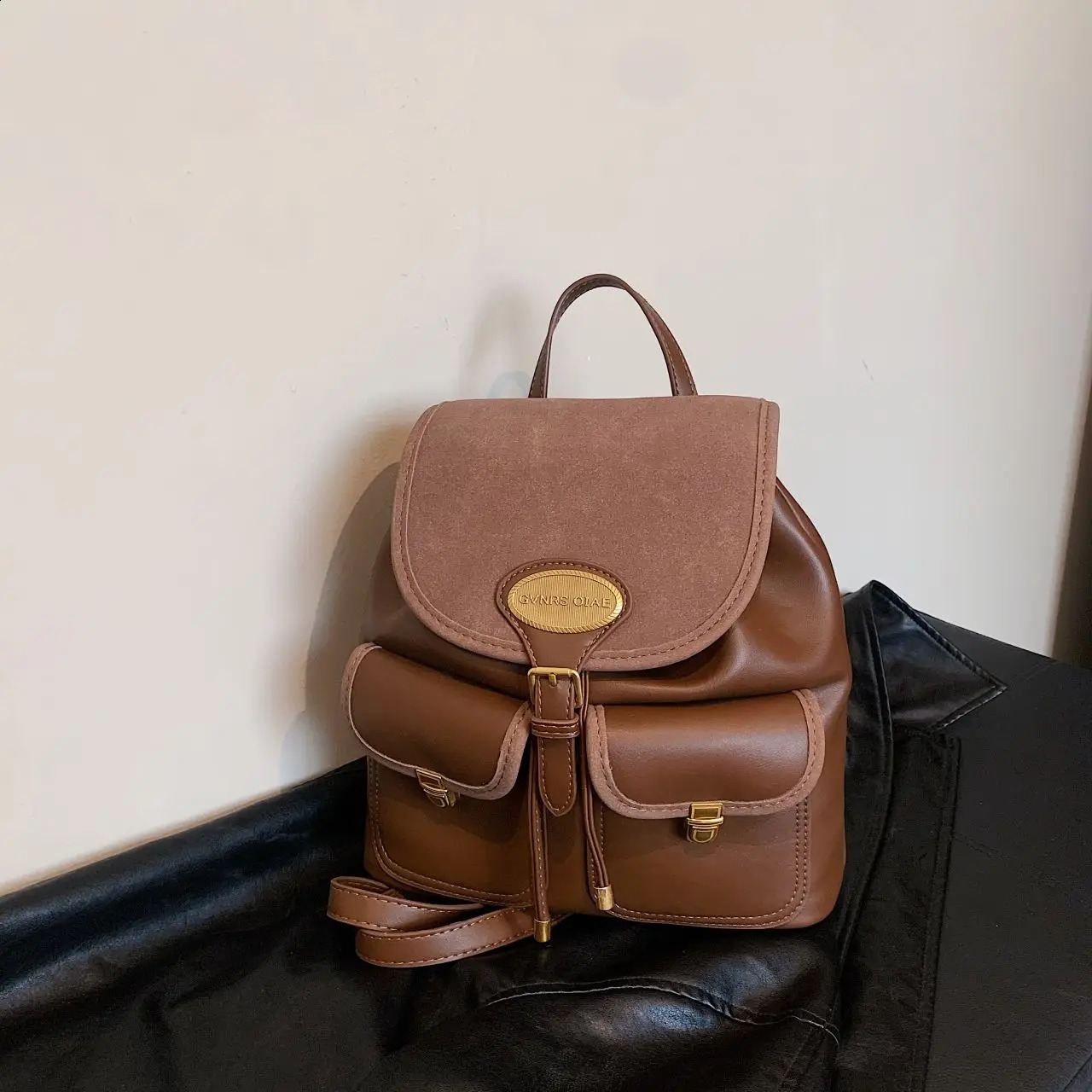 high-quality retro preparatory Korean fashion womens backpack large capacity backpack free delivery 240912