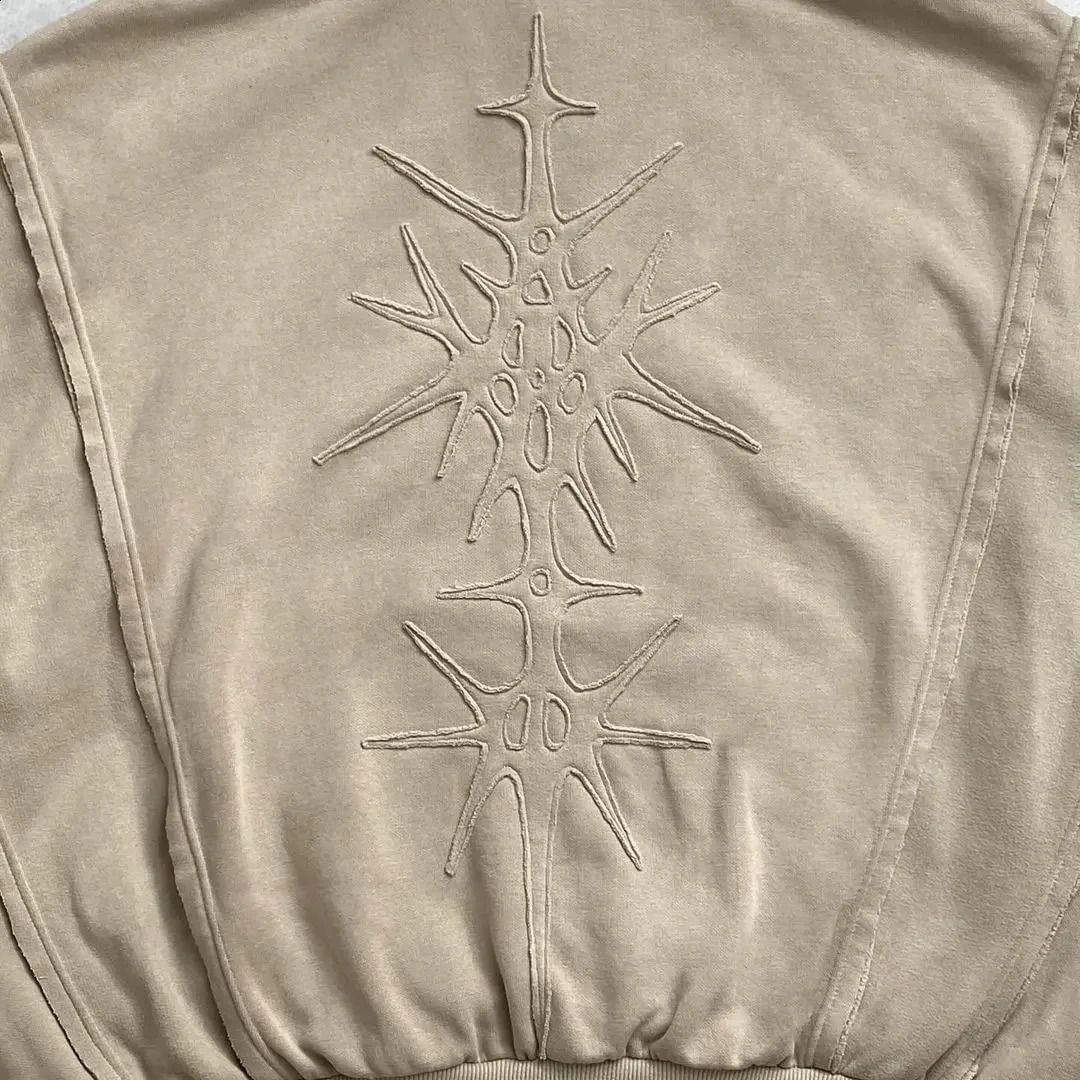 American camouflage hoodies for men and women in trendy spring autumn with old street n workwear jackets Y2K 240911