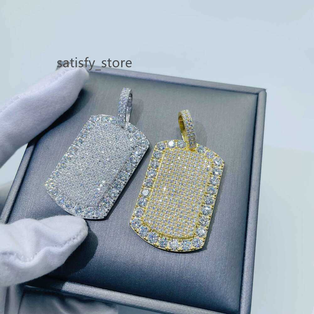 Moissanite Jewelry Hip Hop Iced Out Dog Custom Necklace Pendant Pass Tester