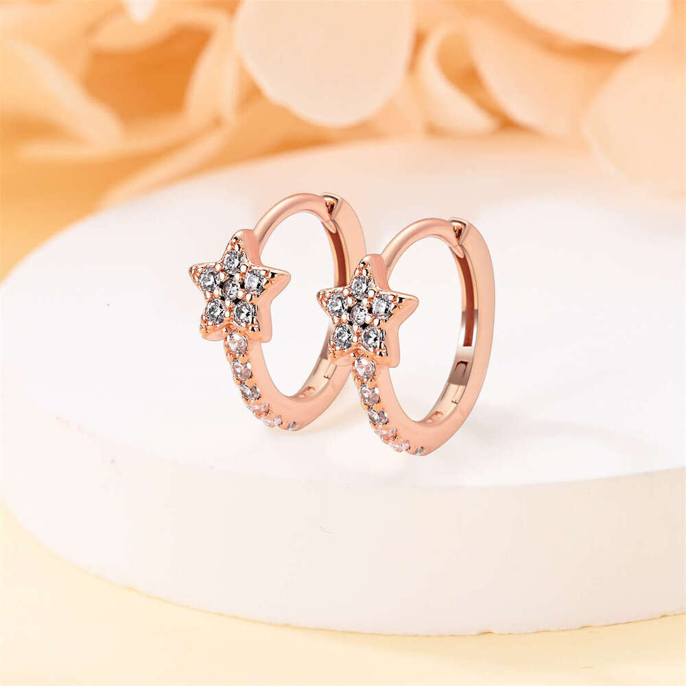 Heart shaped pendant hoop earrings for women 925 sterling silver stud earring wholesale