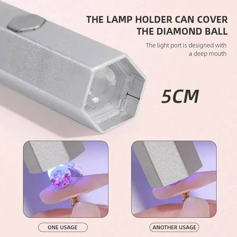 Mini Handheld UV Led Lamp For Nails Portable Rechargeable Nail Dryer For Curing Gel Polish With Display Manicure Machine 240914