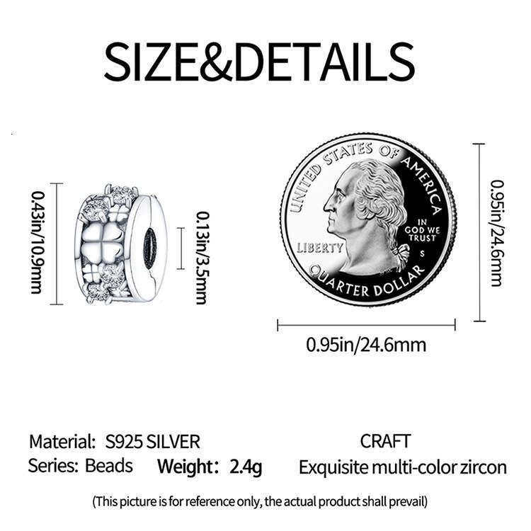 New 925 Sterling Silver Charm Four leaf clover buckle CLip beads Fit Charms Silver 925 Original Bracelet DIY Jewelry Making For women Gifts