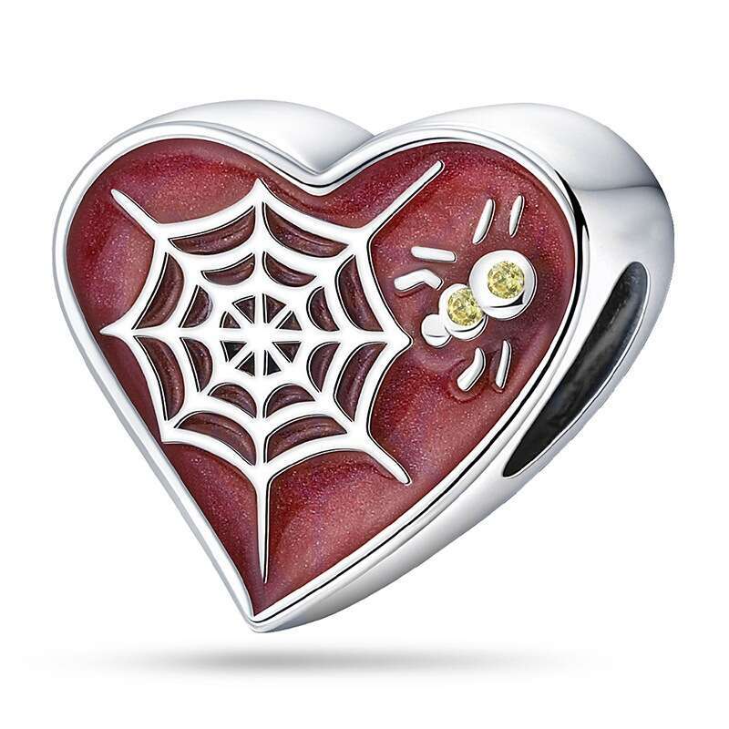 New 925 Sterling Silver Charm Halloween Devil Castle Hollow Pumpkin Fun Elf Pendant Fit Charms Silver 925 Original Bracelet DIY Jewelry Making For wom