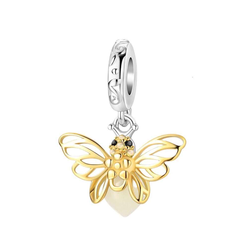New 925 Sterling Silver Charm Firefly pendant Fit Charms Silver 925 Original Bracelet DIY Jewelry Making For women Gifts