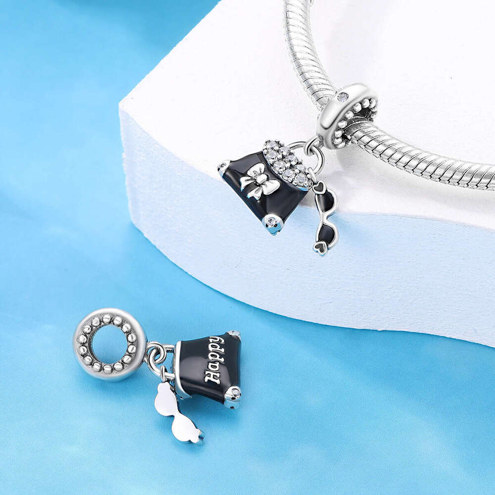 New 925 Sterling Silver Charm Romantic Travel Rose Tower Camera charms pendant beads Fit Charms Silver 925 Original Bracelet DIY Jewelry Making For wo