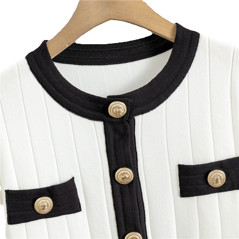 Autumn And Winter Women's 2023 New Korean Style Wear Design Feel Knitted Sweater Slim Half Skirt Two Piece Set