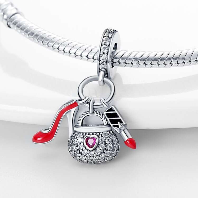 S925 New 925 Sterling Silver Charm Fashion handbag pendant Fit Charms Silver 925 Original Bracelet DIY Jewelry Making For women Gifts