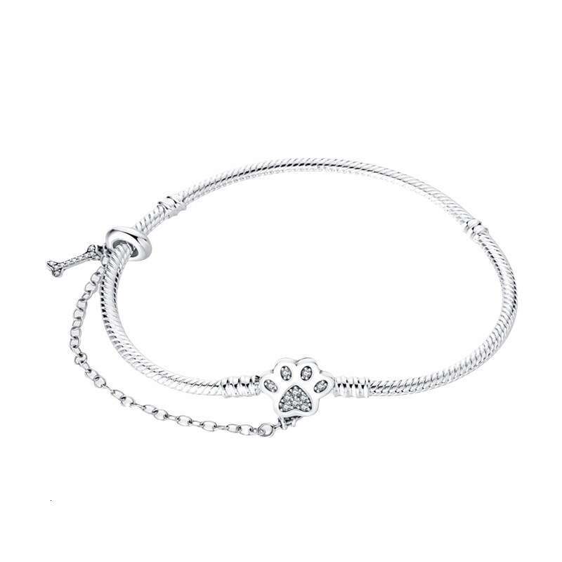 New 925 Sterling Silver Snake chain Cute Pet Claw Bracelet Fit Charms Silver 925 Original Bracelet DIY Jewelry Making For women Gifts