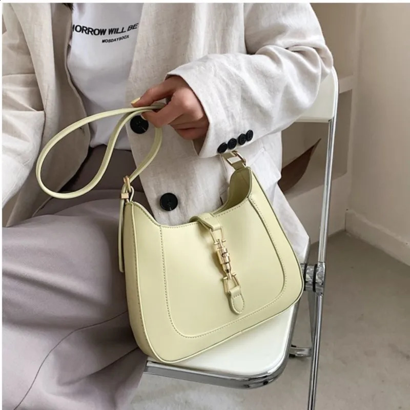 High Quality Shoulder Bag Women Fashion PU Leather Handbag Lady Solid Color Simple Casual Black Crossbody Bags 240913