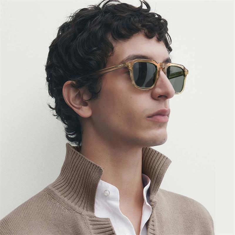 CARFIA Acetate Polarized Mens Sunglasses UV Protection Retro Fashion Cool Glasses for Driving Golf Fishing