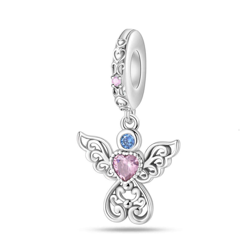 S925 New 925 Sterling Silver Charm Romantic Classical Series - Guardian Angel pendant Fit Charms Silver 925 Original Bracelet DIY Jewelry Making For w