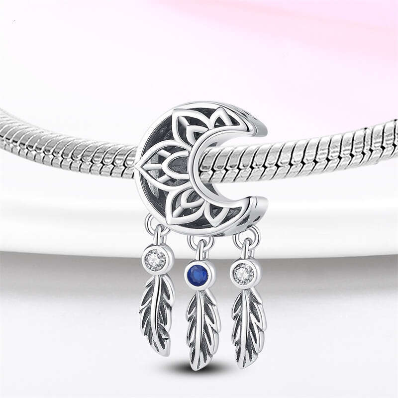 New 925 Sterling Silver Charm Dream catcher flower pendant Fit Charms Silver 925 Original Bracelet DIY Jewelry Making For women Gifts